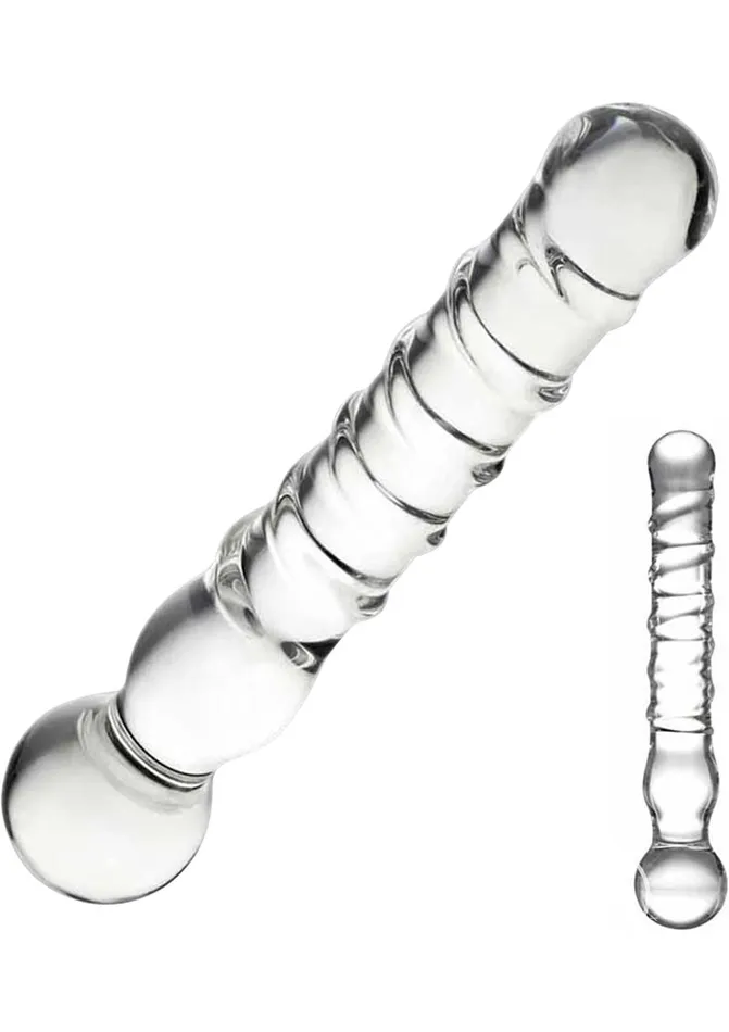 Joystick Textured Glass Dildo Glas Dildos