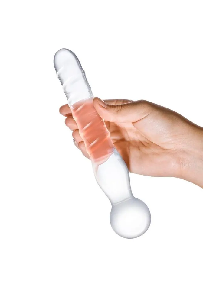 Joystick Textured Glass Dildo Glas Dildos