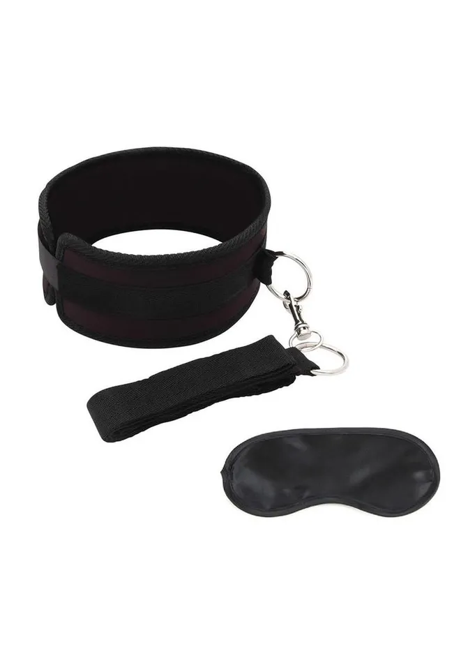 Lux Fetish Lux Fetish Collar and Leash Set Adjustable Male Sex Toys