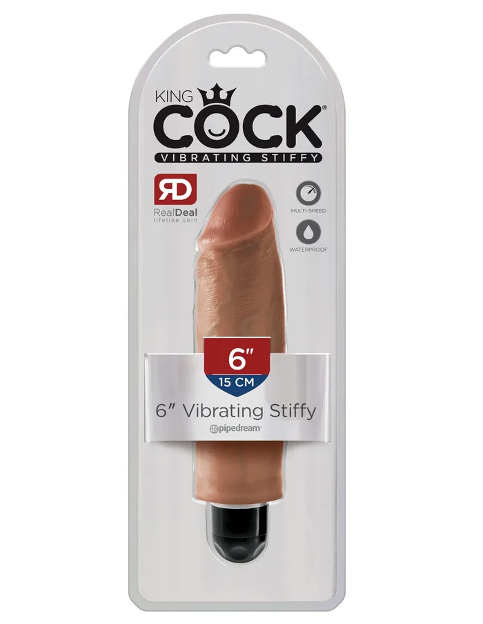 Pipedream Dildos King Cock 6 Inch Vibrating Stiffy Tan Pipedream Dildos King Cock 6 Inch Vibrating Stiffy Tan