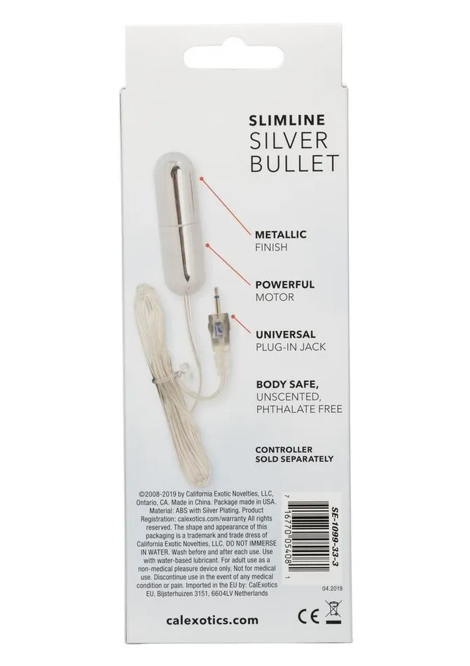 Sterling Collection Sterling Collection Silver Slimline Silver Bullet Vibrators Sterling Collection Sterling Collection Silver Slimline Silver Bullet Vibrators