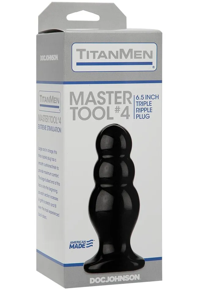 Titanmen Master Tool 4 Triple Ripple Anal Plug TitanMen Male Sex Toys
