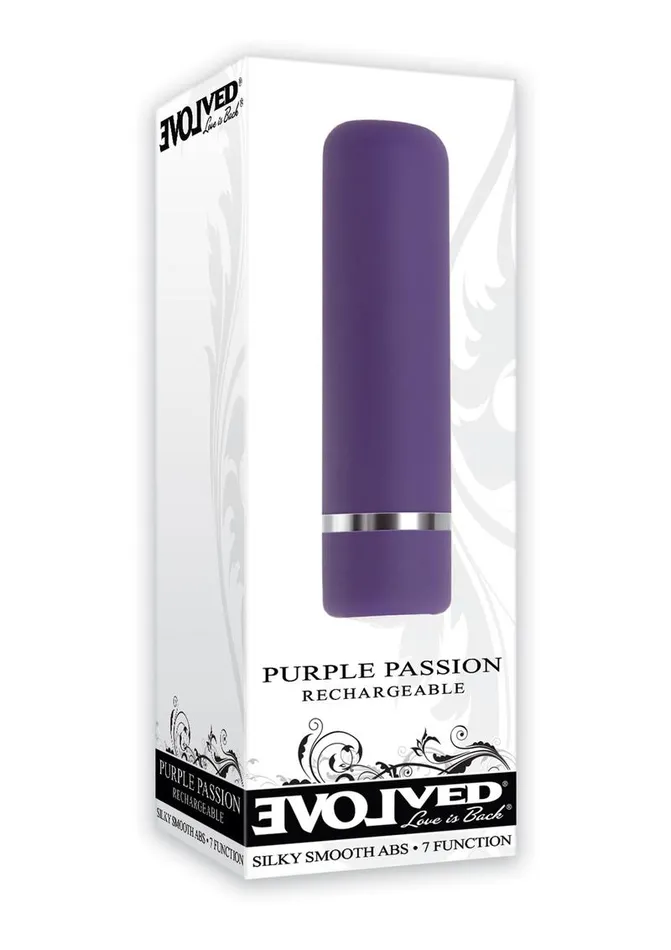 Vibrators Evolved Purple Passion Rechargeable Silky Smooth Bullet
