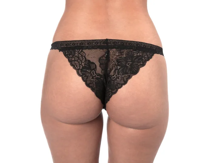 Anal Sunset Intimates Floral Lace Bikini in RedBlack
