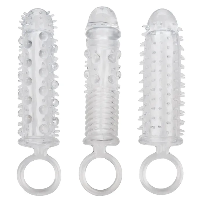CalExotics 3 Piece Textured Extension Set Male Sex Toys
