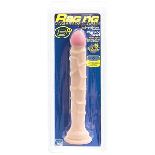 Doc Johnson Dildos Raging Hard Ons Slimline With Suction Cup 8 Inch Dong White Doc Johnson Dildos Raging Hard Ons Slimline With Suction Cup 8 Inch Dong White