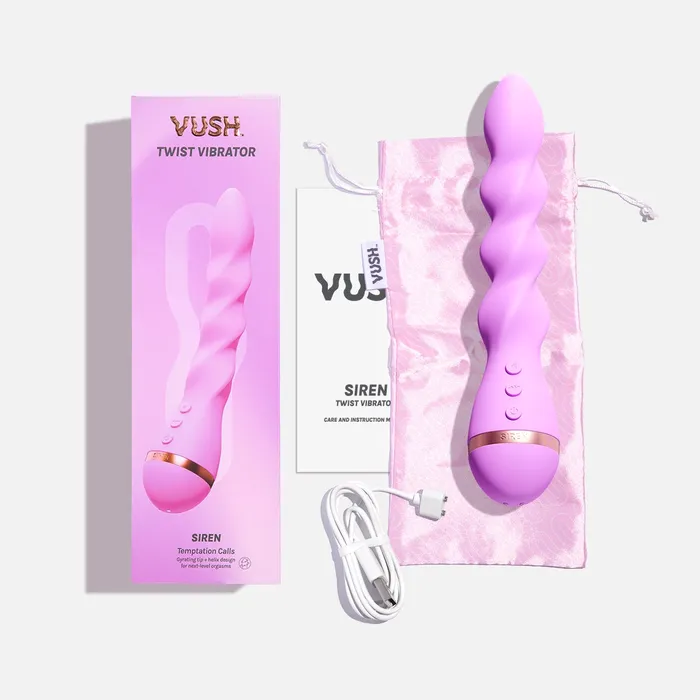Female Sex Toys VUSH Siren Purple Rechargeable Twist Vibrator with Gyrating Tip Female Sex Toys VUSH Siren Purple Rechargeable Twist Vibrator with Gyrating Tip