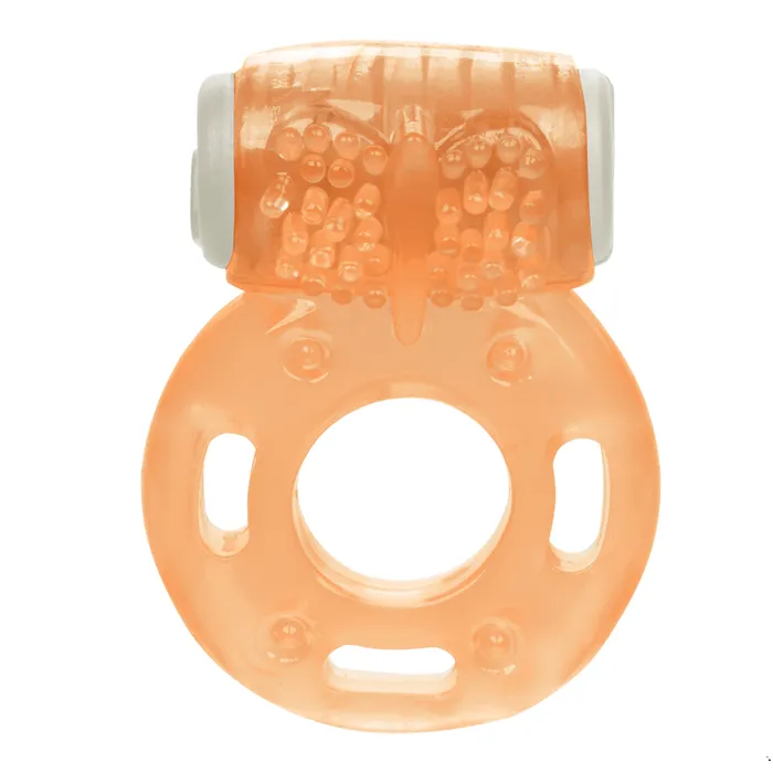 Foil Pack Vibrating Ring Orange CalExotics Male Sex Toys