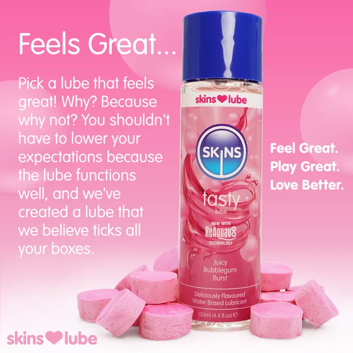 ItsForMyFriend Lubricants Skins Tasty Bubblegum Water Based Lubricant 130ml