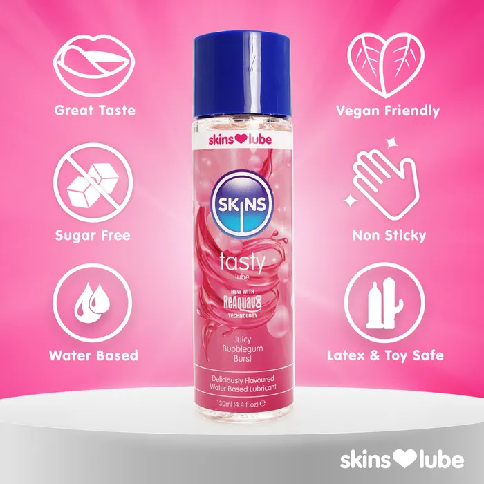 ItsForMyFriend Lubricants Skins Tasty Bubblegum Water Based Lubricant 130ml