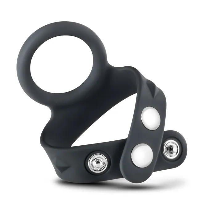 Male Sex Toys Blush Performance Vs7 Silicone Cock Ball Strap Large Black