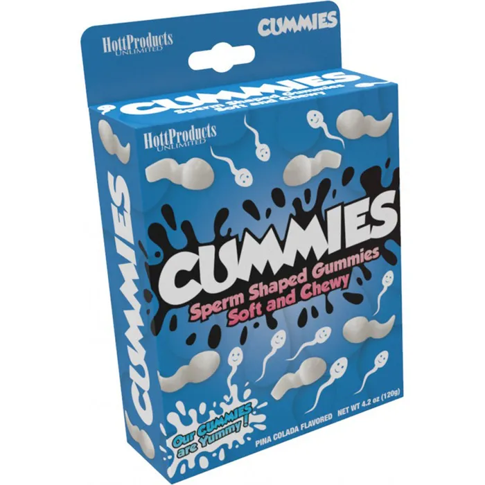 Vibrators Hott Products Sperm Shape Gummies Pina Colada Flavored 42oz