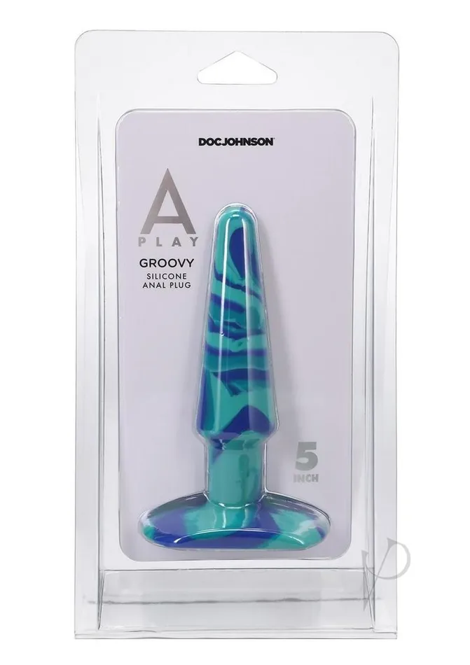 Anal A Play APlay Groovy Silicone Anal Plug 5in Blue