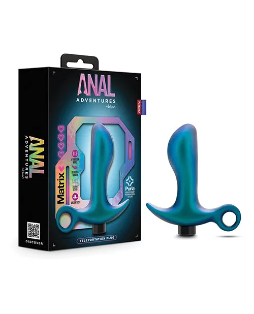Anal Anal Adventures Matrix Teleportation Plug Rechargeable Silicone Anal Plug Lunar Blue Anal Adventures