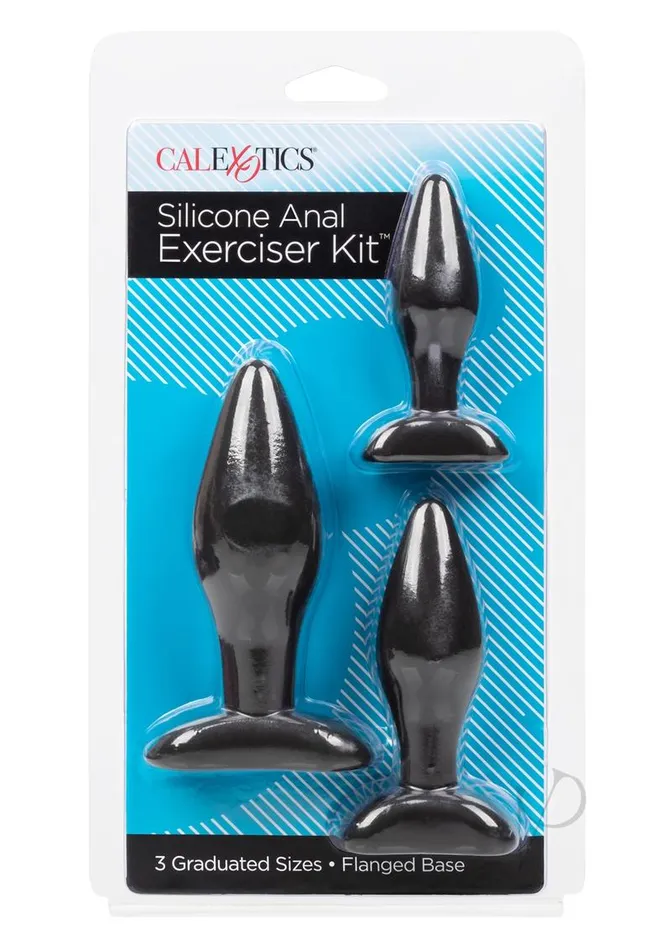 Anal Anal Silicone Anal Exerciser Anal Plug Set 3 Per Set Black