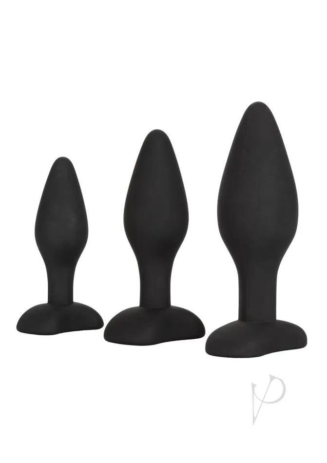 Anal Anal Silicone Anal Exerciser Anal Plug Set 3 Per Set Black