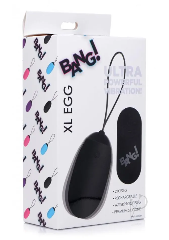 Anal Bang Bang XL Vibrating Egg Black