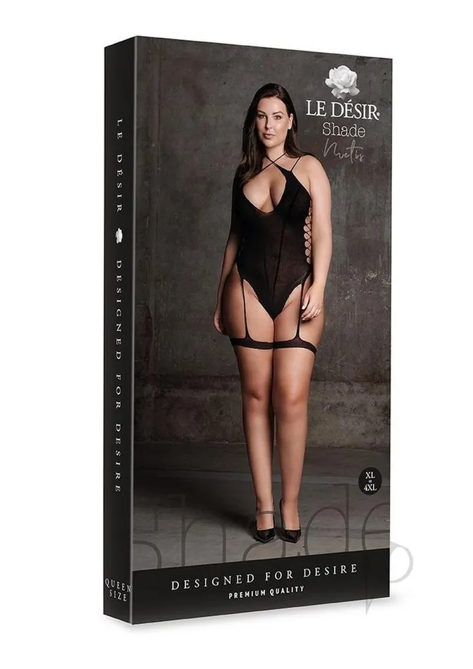 Anal Le Desir Le Desir Shade Metis XVI Body with Garter and Crossed Neckline Queen Black Anal Le Desir Le Desir Shade Metis XVI Body with Garter and Crossed Neckline Queen Black