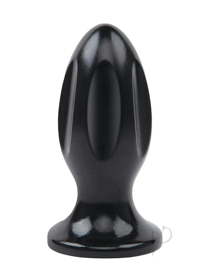 Anal Lux Fetish Lux Fetish Grooved Butt Plug 5in Black Anal Lux Fetish Lux Fetish Grooved Butt Plug 5in Black