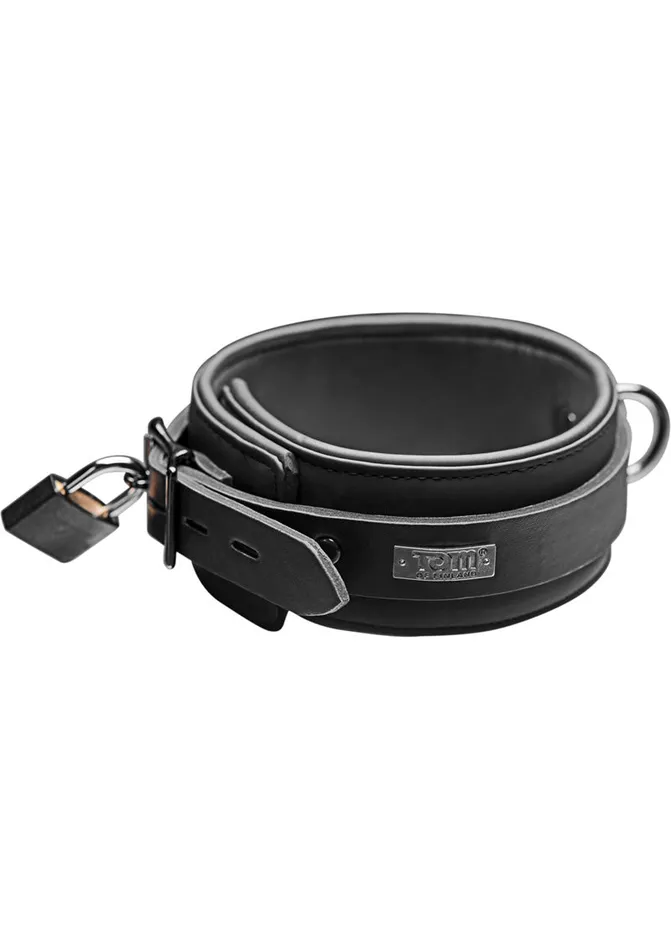 Anal Tom Of Finland Tom Of Finland Neoprene Collar with Lock Black