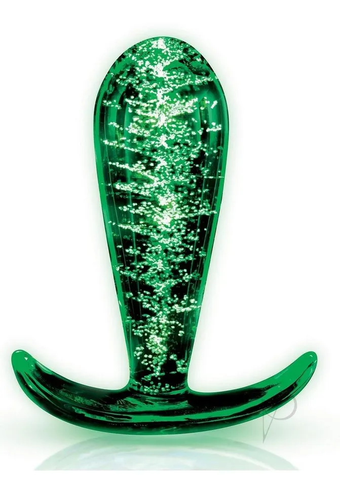 Anal Whipsmart Whipsmart Glass Butt Plug with Curved Base 35in Clear