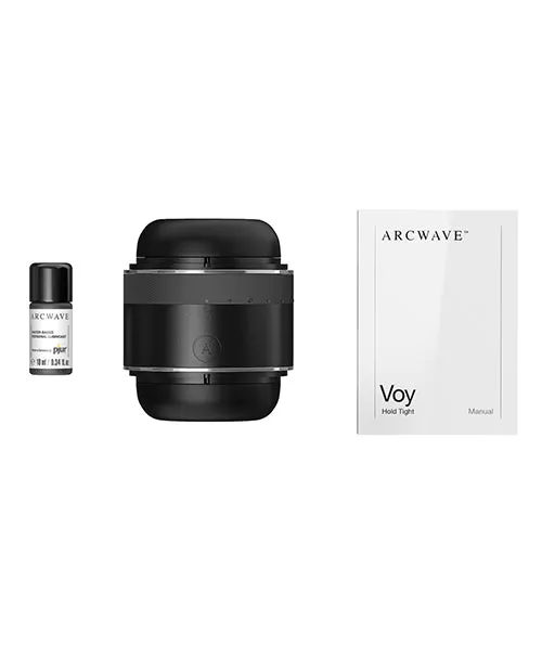 Arcwave Male Sex Toys Arcwave Voy Silicone Dual End Adjustable Compact Stroker BlackGrey