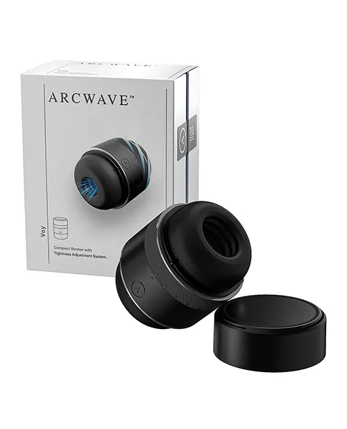 Arcwave Male Sex Toys Arcwave Voy Silicone Dual End Adjustable Compact Stroker BlackGrey