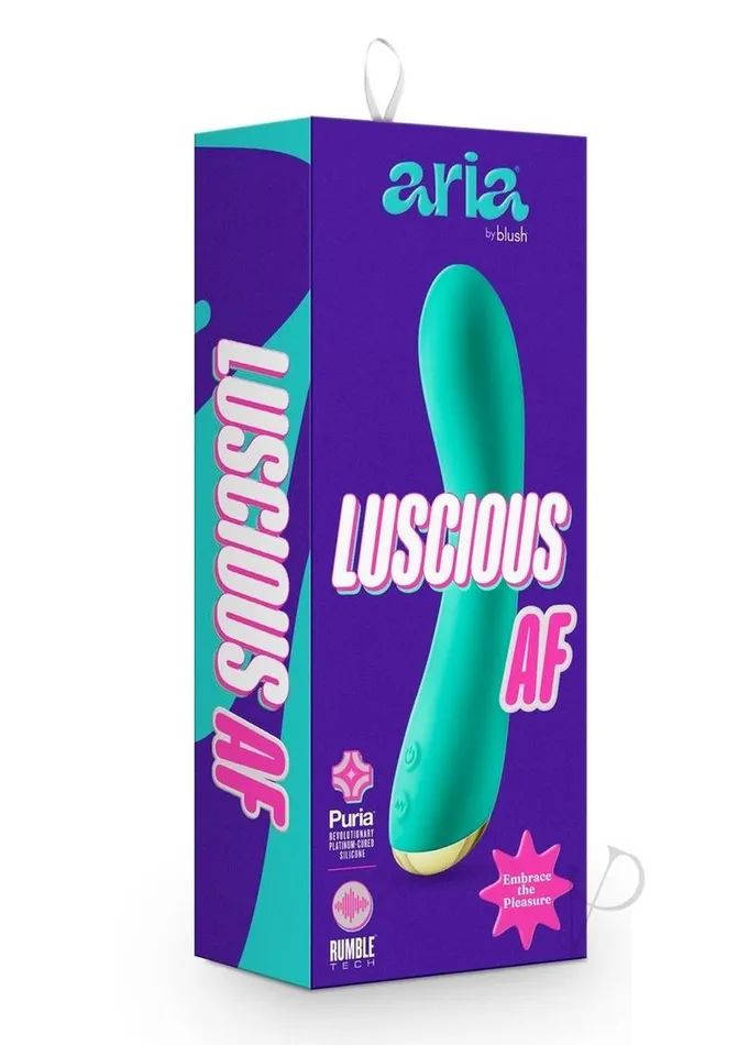 Aria Vibrators Aria Luscious AF Silicone Vibrator Teal