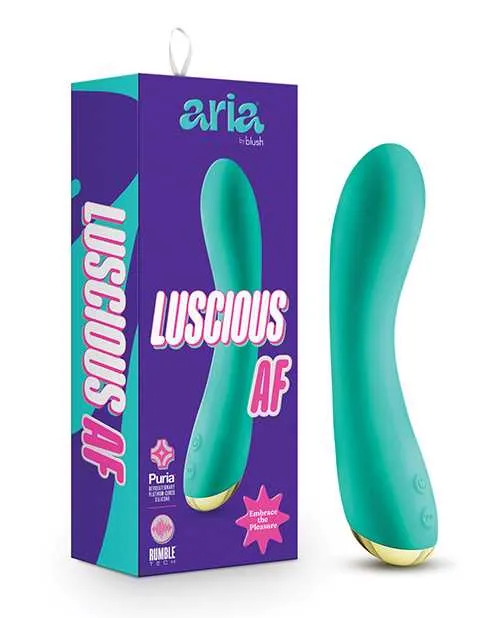 Aria Vibrators Aria Luscious AF Silicone Vibrator Teal