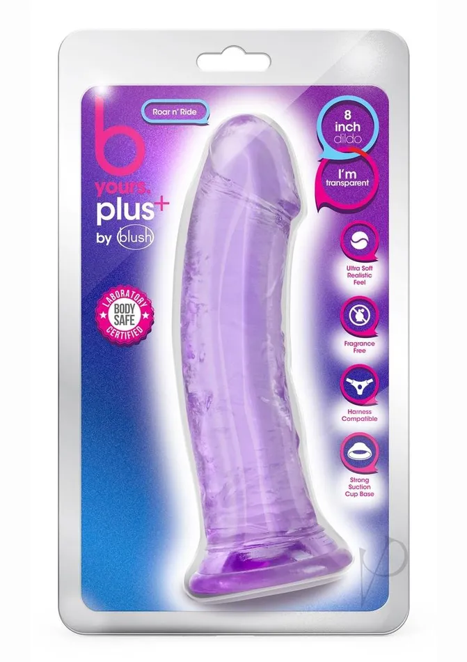 B Yours Plus Roar n Ride Realistic Dildo 8in Purple B Yours Female Sex Toys B Yours Plus Roar n Ride Realistic Dildo 8in Purple B Yours Female Sex Toys