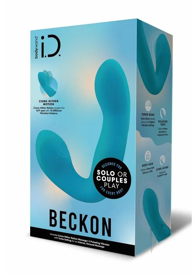 Bodywand ID Beckon Rechargeable Silicone Dual Stimulating Vibrator Teal Bodywand Female Sex Toys Bodywand ID Beckon Rechargeable Silicone Dual Stimulating Vibrator Teal Bodywand Female Sex Toys