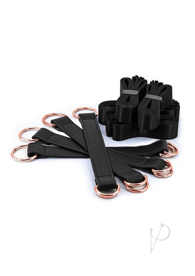 Bondage Couture Restraints Bondage Couture PU Leather Tie Down Straps Black Bondage Couture Restraints Bondage Couture PU Leather Tie Down Straps Black