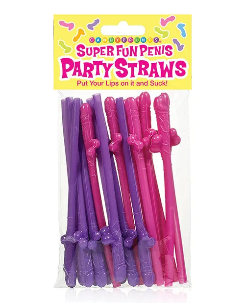 Candyprints Party Super Fun Penis Party Straws 8 per Pack PinkPurple Vibrators Candyprints Party Super Fun Penis Party Straws 8 per Pack PinkPurple Vibrators