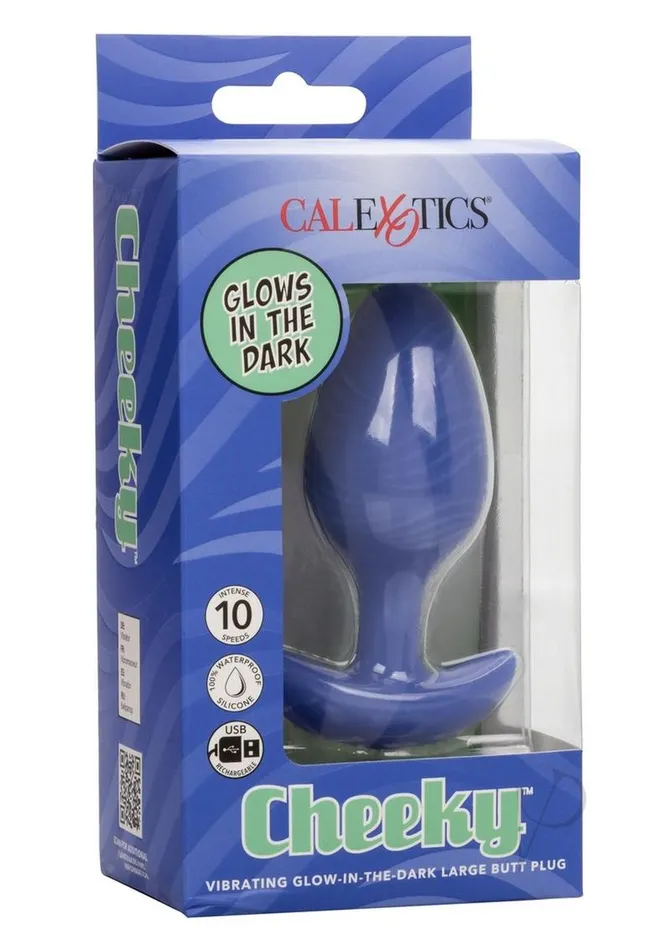 Cheeky Anal Cheeky Rechargeable Silicone Glow in The Dark Butt Plug Large Blue Cheeky Anal Cheeky Rechargeable Silicone Glow in The Dark Butt Plug Large Blue