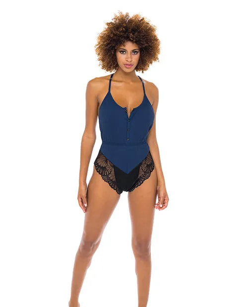 Claribel Ribbed Jersey Romper Estate BlueBlack LXL Rsvp By Oh La La Cheri Anal Claribel Ribbed Jersey Romper Estate BlueBlack LXL Rsvp By Oh La La Cheri Anal