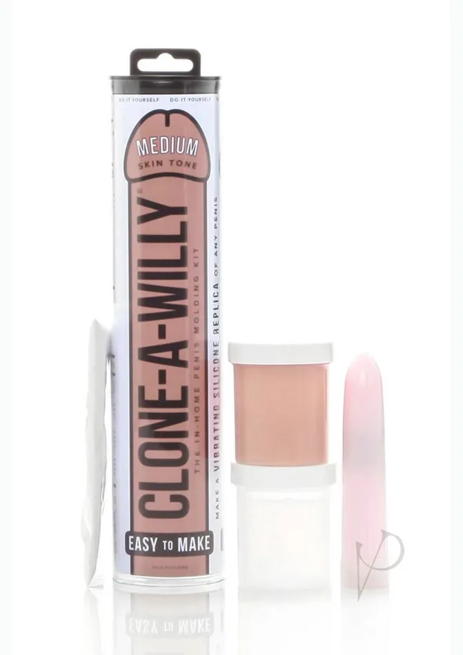 CloneAWilly Silicone Dildo Molding Kit with Vibrator Caramel Clone A Willy Female Sex Toys