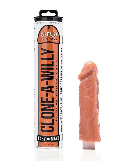 CloneAWilly Silicone Dildo Molding Kit with Vibrator Caramel Clone A Willy Female Sex Toys