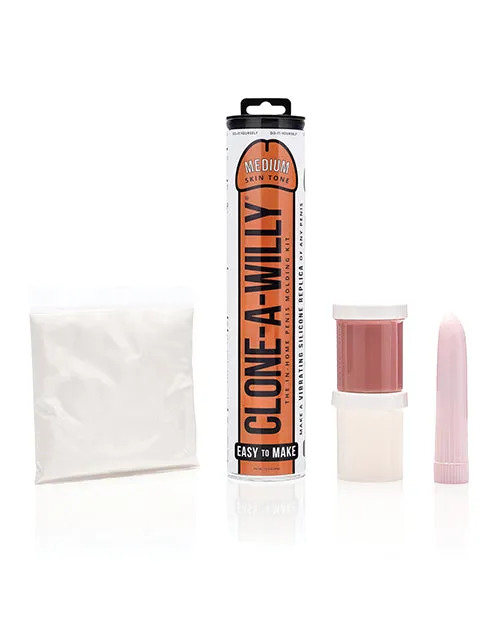 CloneAWilly Silicone Dildo Molding Kit with Vibrator Caramel Clone A Willy Female Sex Toys