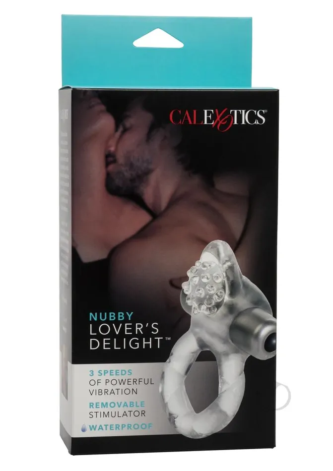 Couples Enhancers Couples Nubby Lovers Delight Vibrating Cock Ring with Clitoral Stimulation Clear Couples Enhancers Couples Nubby Lovers Delight Vibrating Cock Ring with Clitoral Stimulation Clear