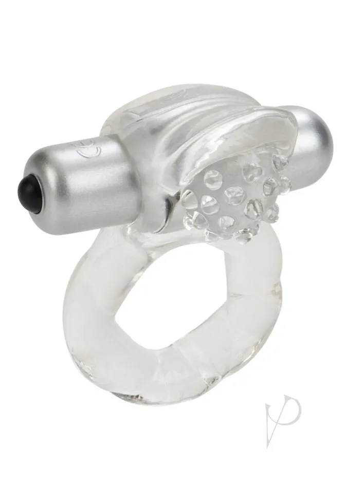 Couples Enhancers Couples Nubby Lovers Delight Vibrating Cock Ring with Clitoral Stimulation Clear Couples Enhancers Couples Nubby Lovers Delight Vibrating Cock Ring with Clitoral Stimulation Clear