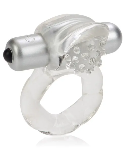 Couples Enhancers Couples Nubby Lovers Delight Vibrating Cock Ring with Clitoral Stimulation Clear Couples Enhancers Couples Nubby Lovers Delight Vibrating Cock Ring with Clitoral Stimulation Clear