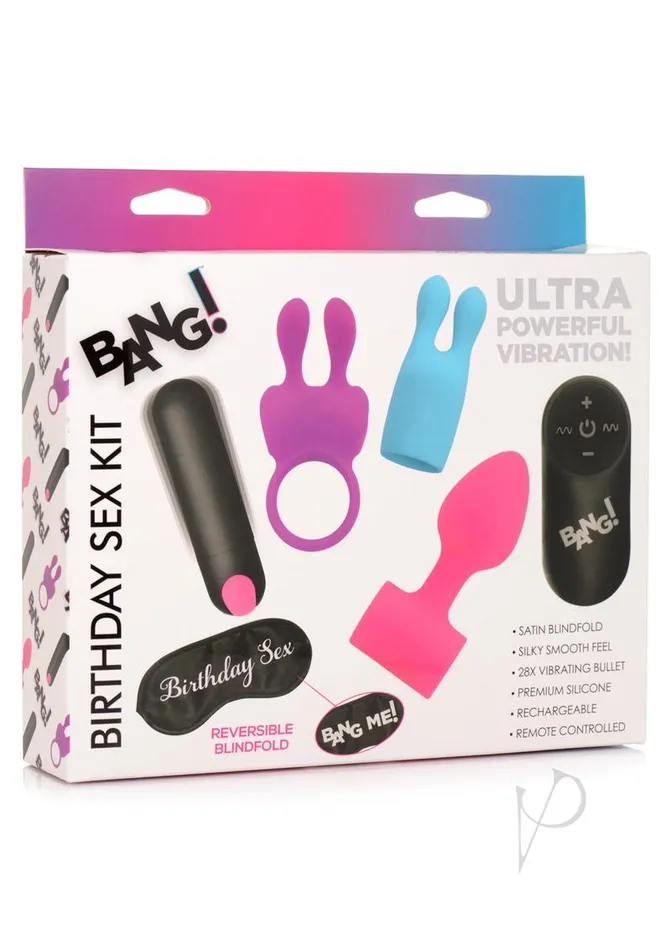 Couples Bang Bang Birthday Sex Kit with Remote Control Multicolor