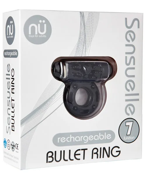 Couples Nu Sensuelle Bullet Ring Rechargeable Vibrating Cock Ring Black Nu Sensuelle