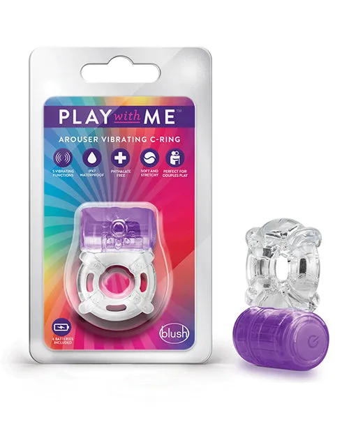 Couples Play With Me By Blush Play with Me One Night Stand Vibrating Cock Ring Purple