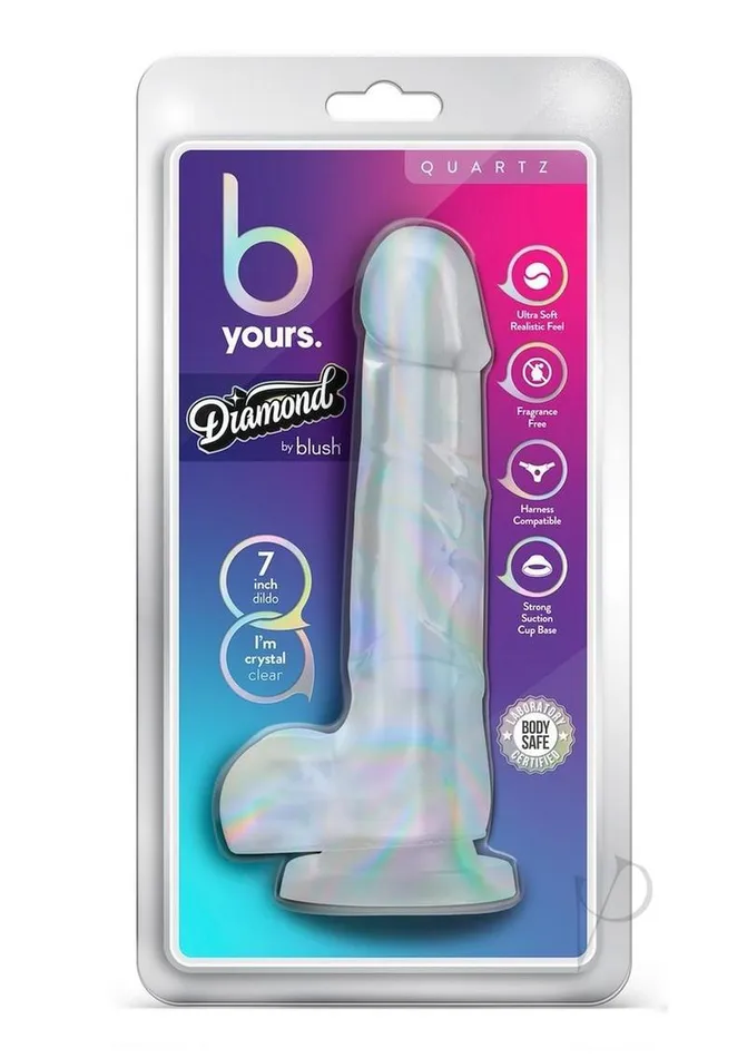 Dildos B Yours Diamond Quartz Dildo 75in Clear B Yours
