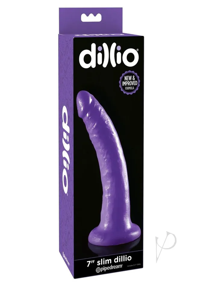 Dildos Dillio Realistic Slim Dildo 7in Purple Dillio