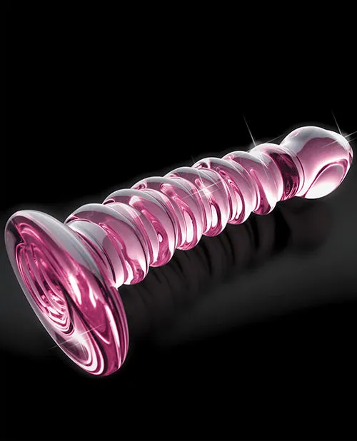 Dildos Icicles No 28 Textured Glass GSpot Dildo 7in Pink Icicles