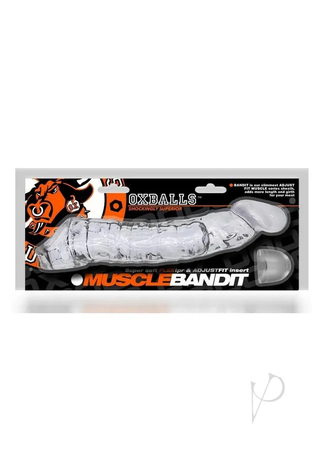 Dildos Oxballs Muscle Bandit Slim Muscle Cocksheath Clear