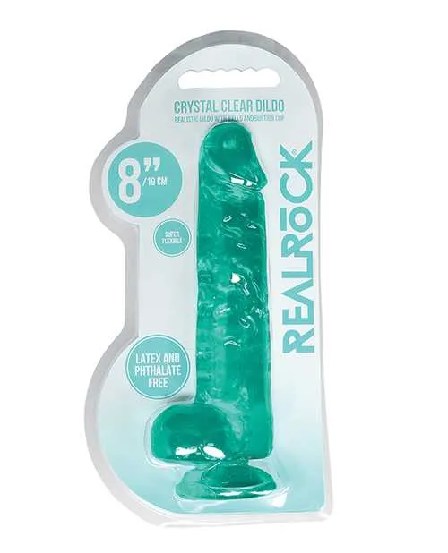 Dildos Realrock Shots RealRock Realistic Crystal Clear 8 Dildo wBalls Turquoise Dildos Realrock Shots RealRock Realistic Crystal Clear 8 Dildo wBalls Turquoise