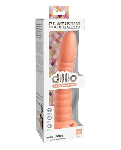 Dillio Dildos Dillio Platinum Wild Thing Silicone Dildo 7in Orange